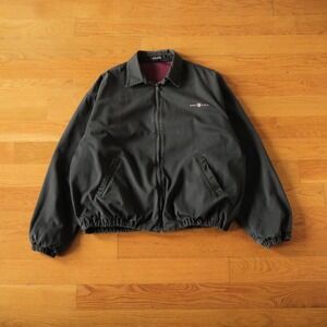 Gant Windcheater Jacket Mens Black Cotton Twill Vintage Preppy Medium Harrington